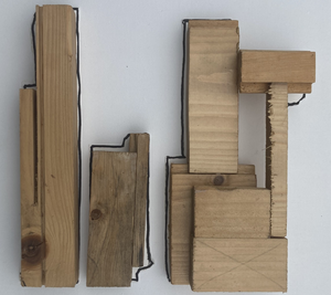 In memory

Let go what you could use another day; 
trash as raw material a new move

2021, objects of wood boards after sawing