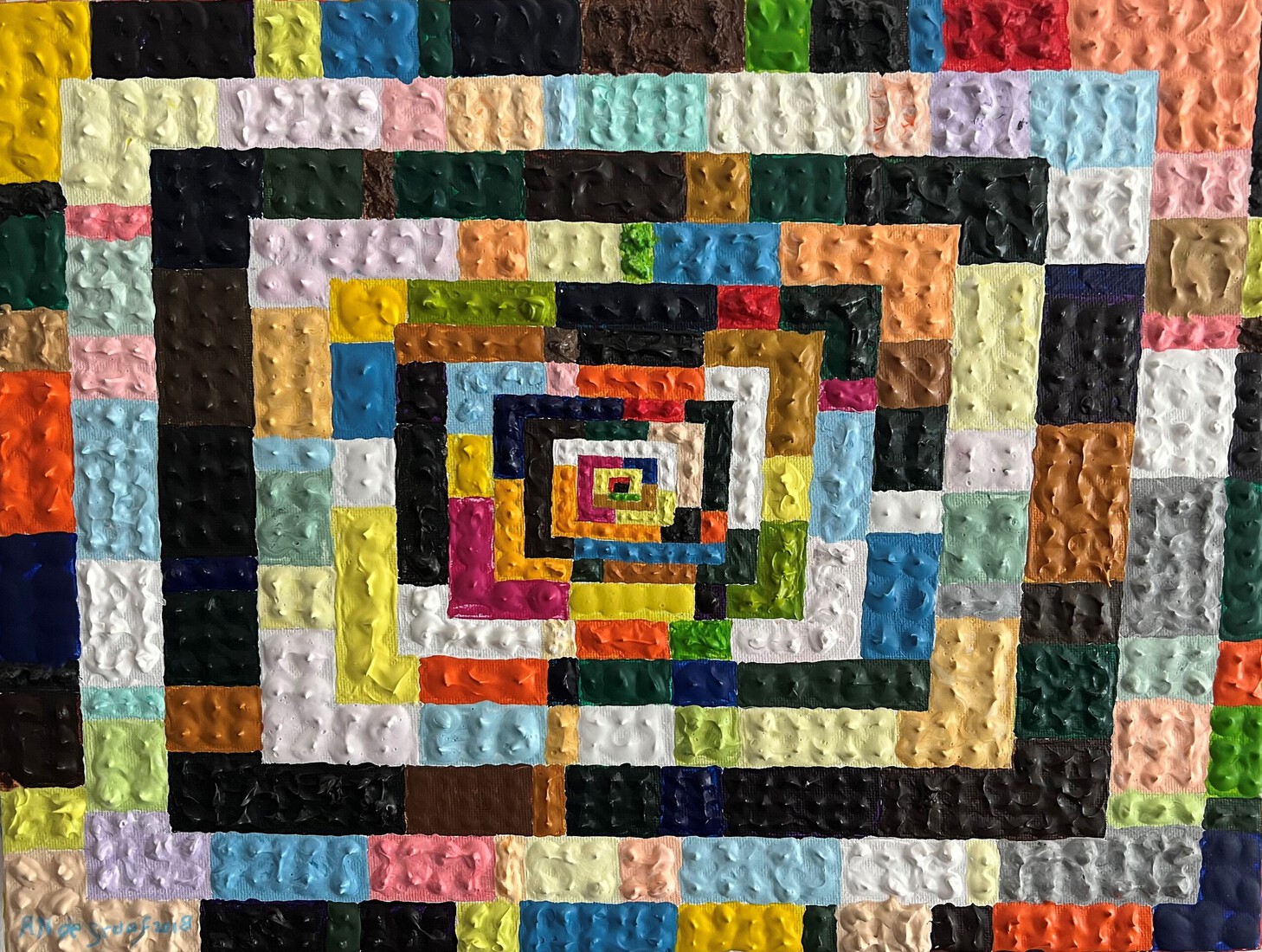 Recht Dotjes Spiraal 3D