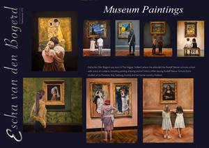 watching famous masterpiece paintings in the museum beroemde schilderijen in het museum bekijken