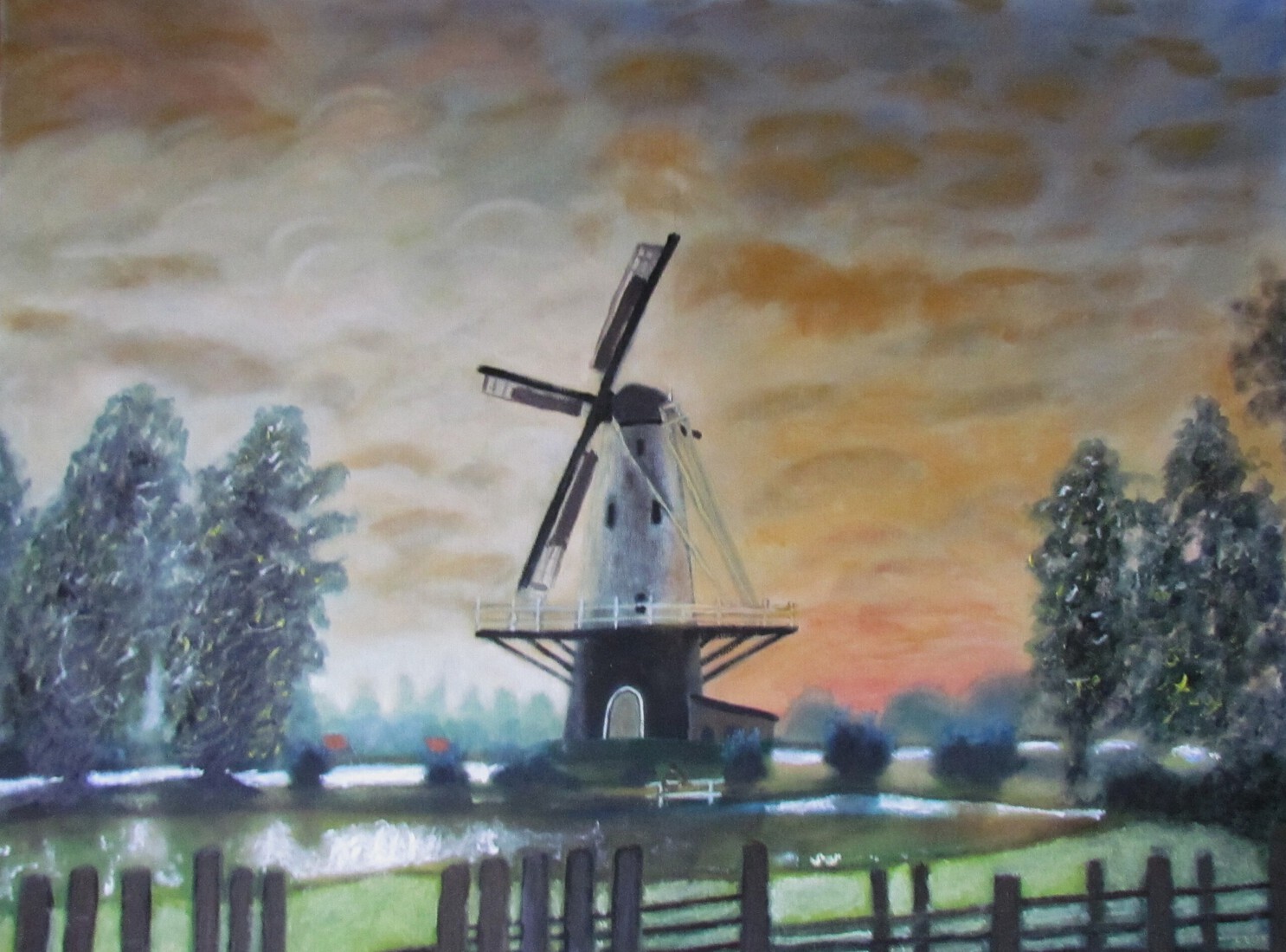 Avondlicht over het land