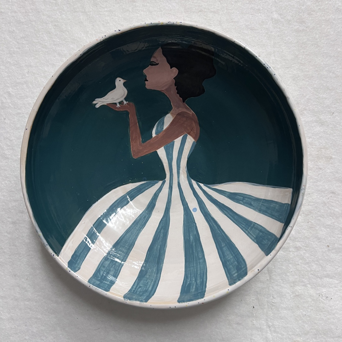 Slaschaal lady in green