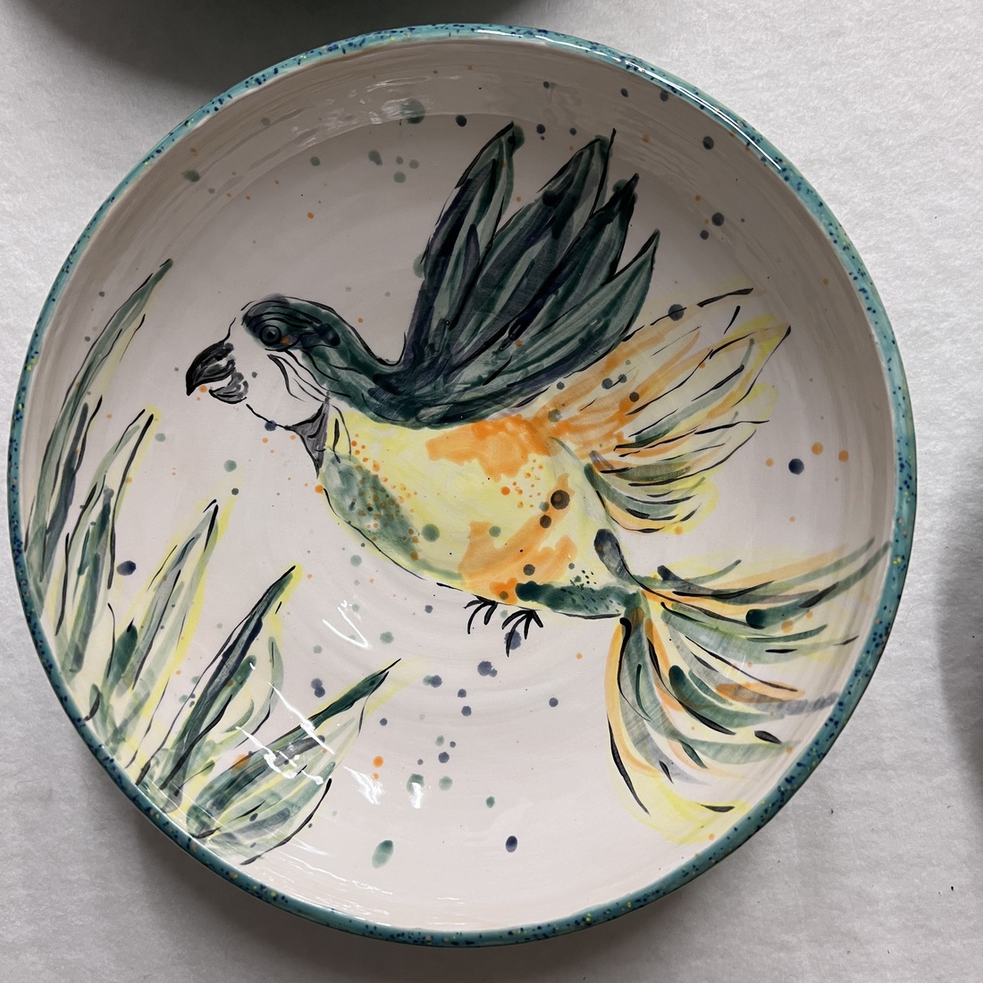 Slaschaal exotische vogel