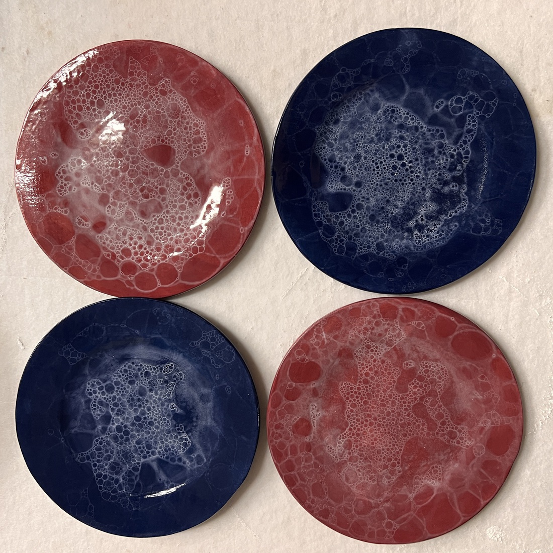 Gebaksbordje bellenblaas 4 stuks