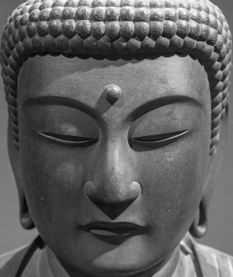 Buddha, zwart/wit