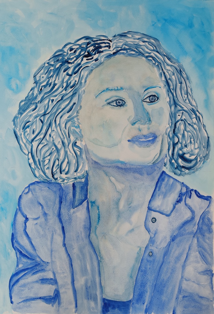 Portret in blauw