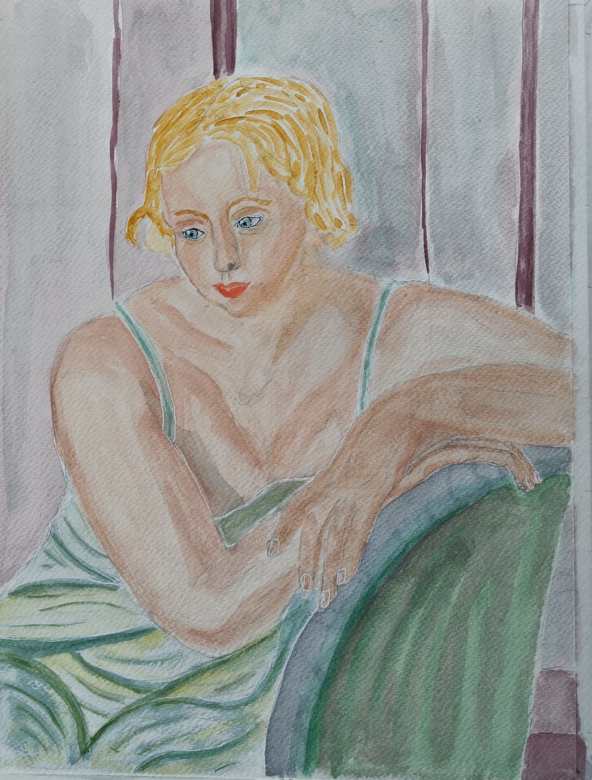 Vrouw zittend op stoel