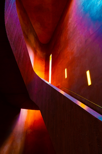 Creatieve serie van de trappenhuizen in MKM Museum Museum Küppersmühle, origineel ontwerp door architectenbureau Herzog en de Meuron.