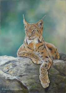 Dieren in het wild in pastel of olieverf