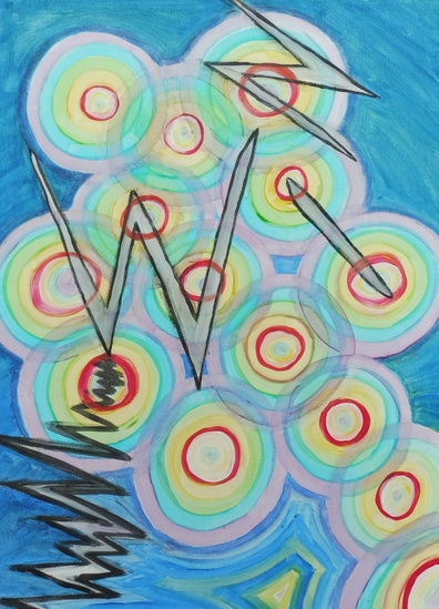 Als vuurballen in regenboogkleuren religieuze jukken breken