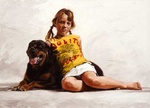 On this page you can see portraits on which clients are painted together with their pet.