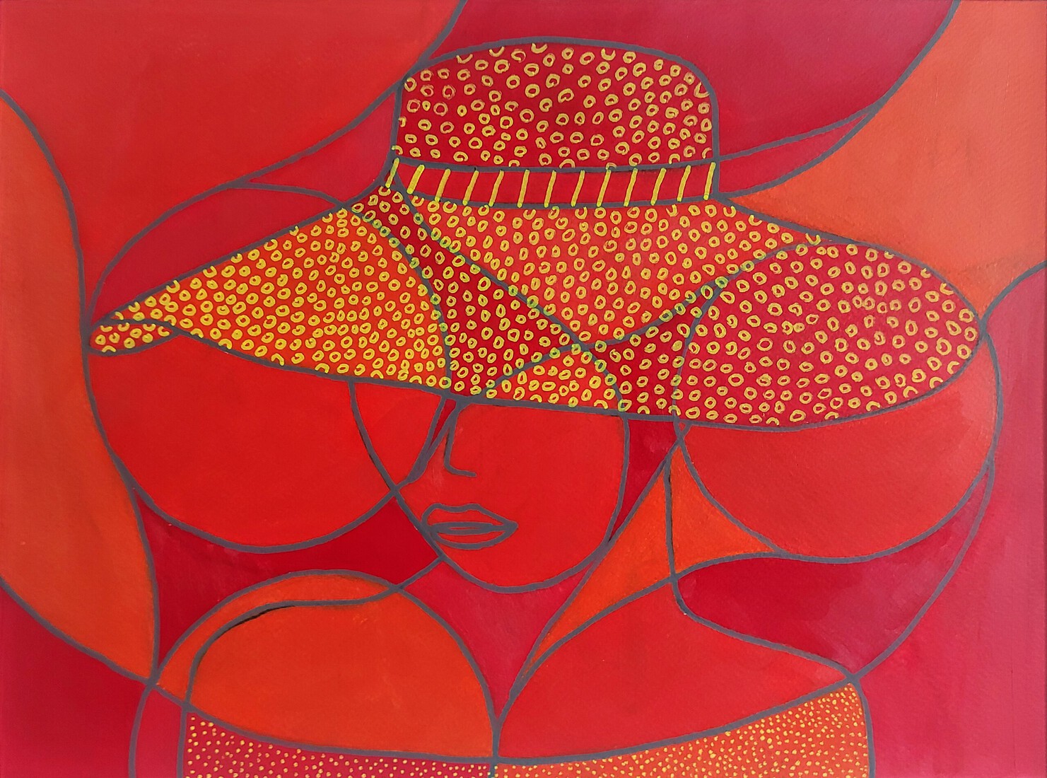 Lady in red