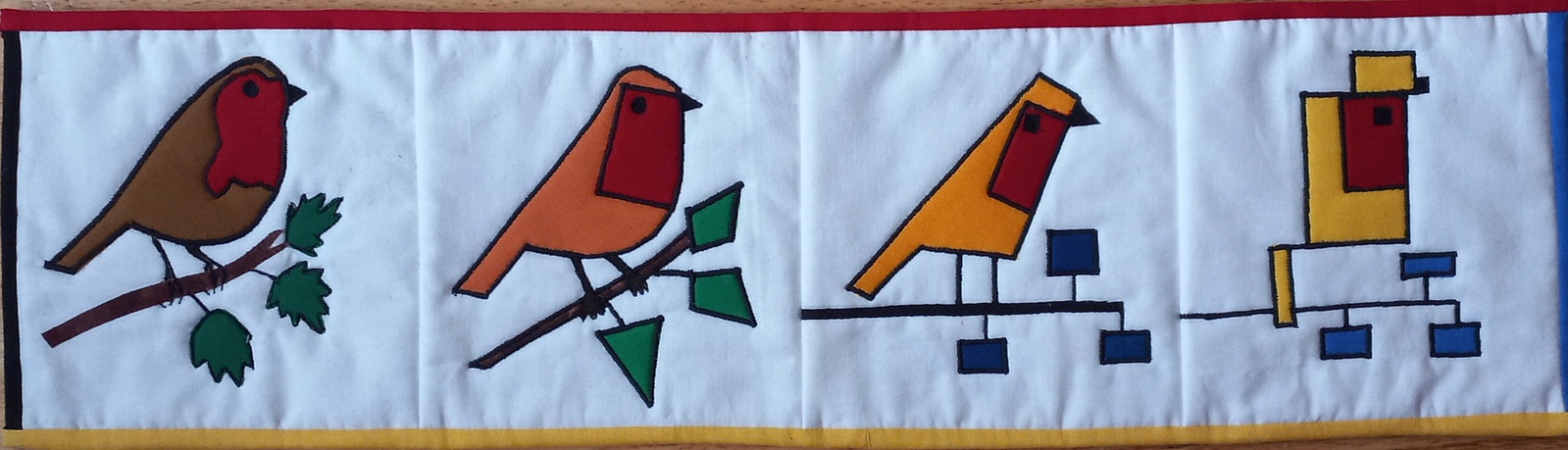 Roodborstje in abstractie