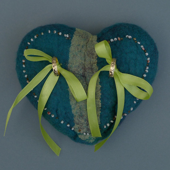 Groen - ringenkussen