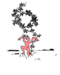 soms in opdracht, soms vrije tekeningen.