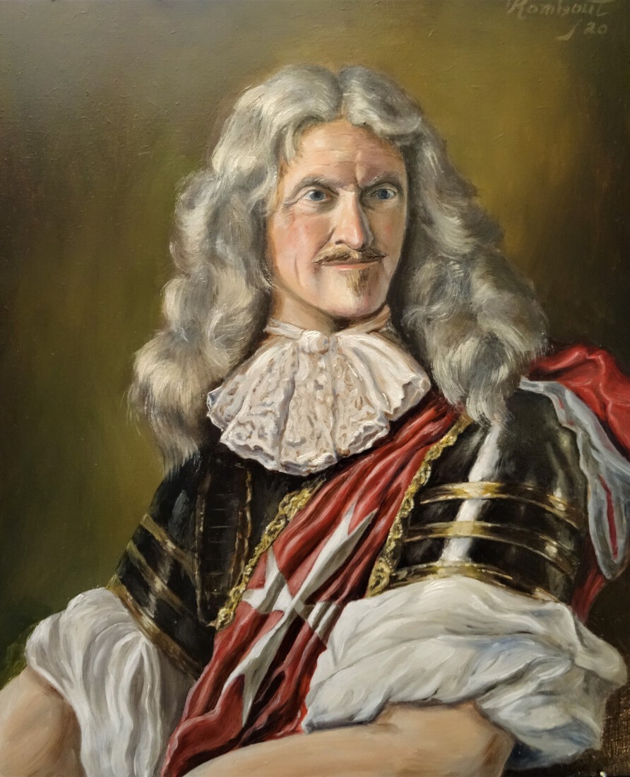 Zelfportret in 17e eeuwse kleding