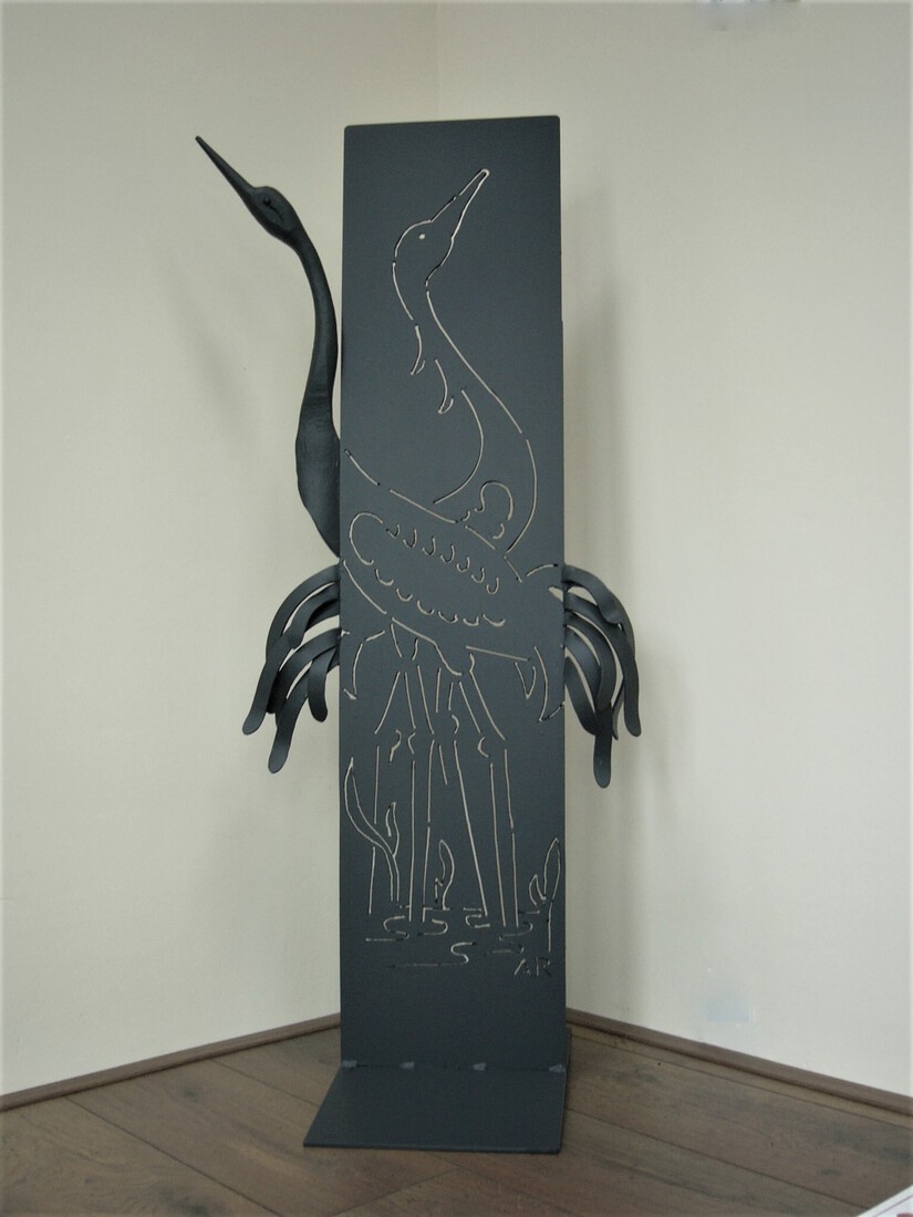 Kraanvogels  sculptuur.