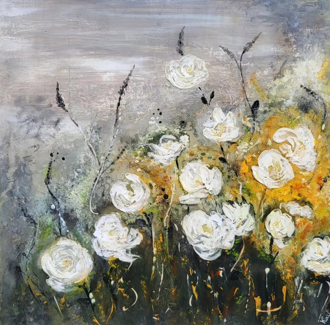 Vintage Flowers (met epoxylaag)