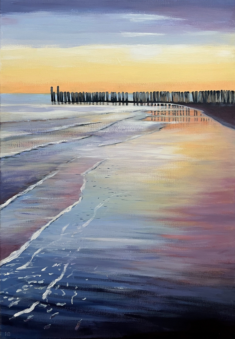 Zee bij avond in Zoutelande