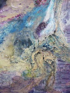 Voor het maken van deze werken heb ik mij laten inspireren door satellietbeelden.  Zij tonen niet alleen de schoonheid van de aarde, maar ook de gevaren die haar bedreigen door menselijke beïnvloeding.  