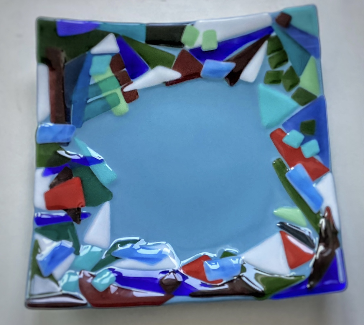 Glazen schaal ‘Blue lagoon’