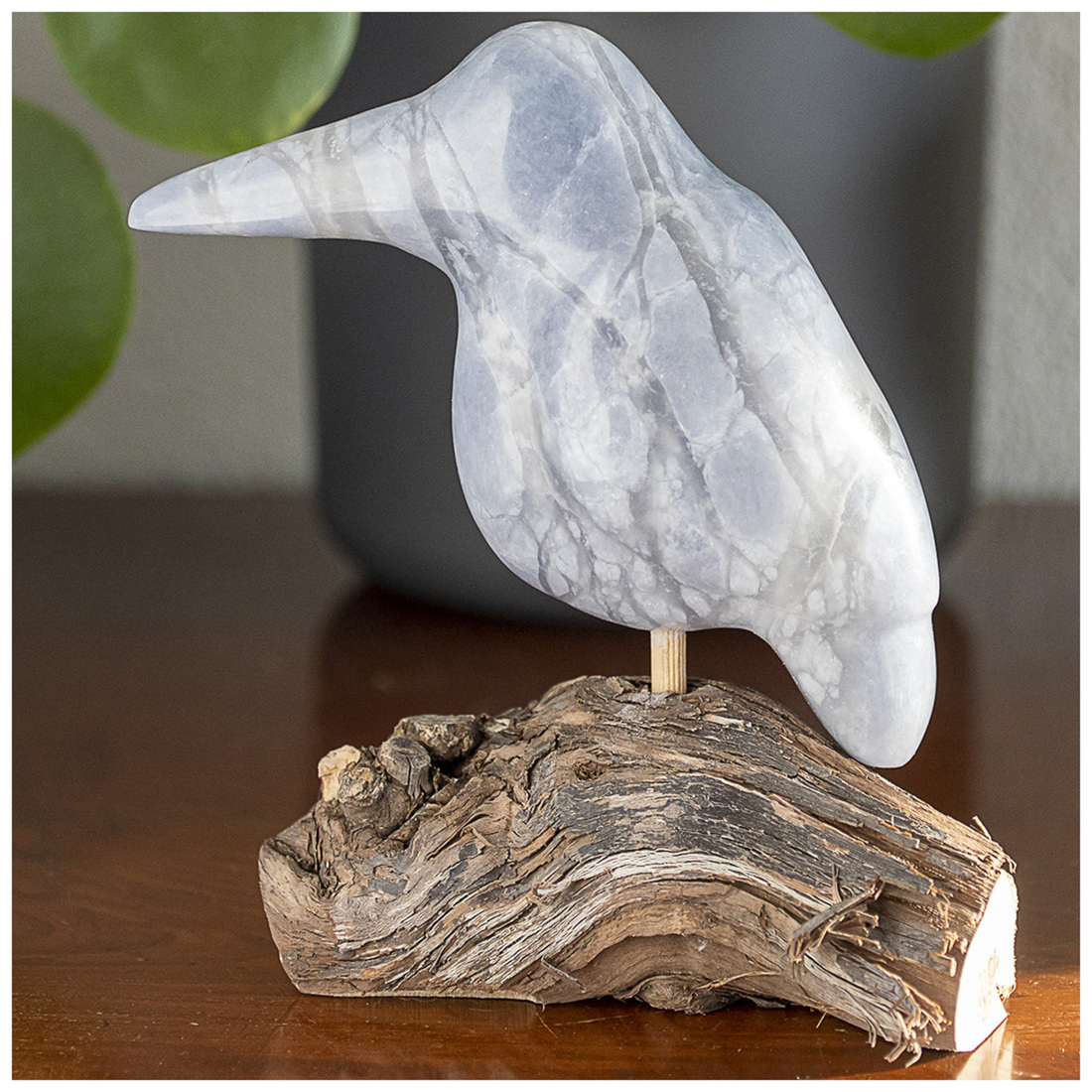 ijsvogeltje van blauwe albast (2)