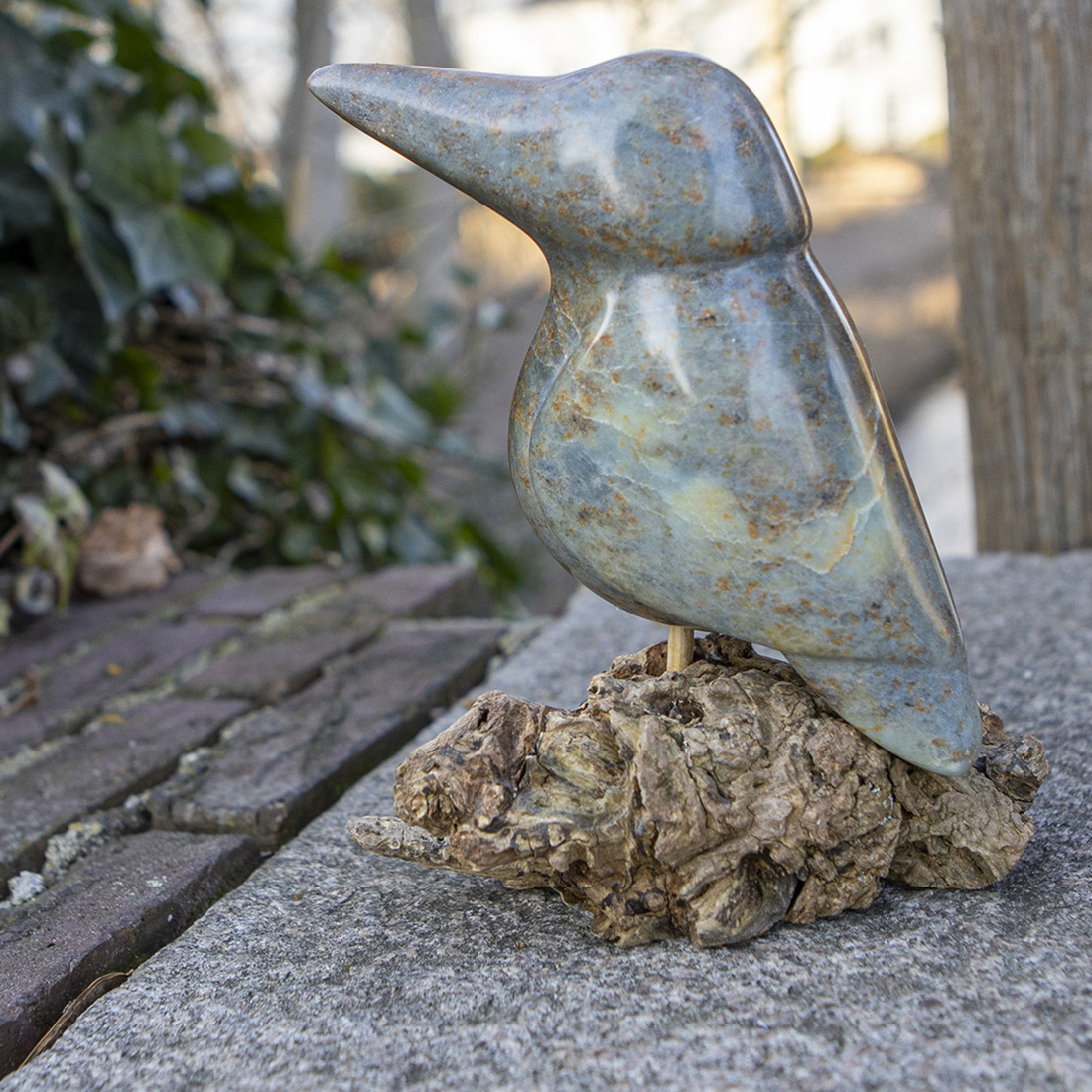 ijsvogel uit Braziliaans speksteen  (1)