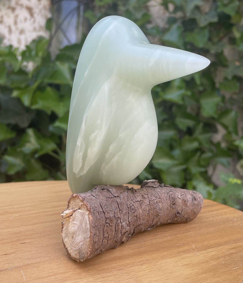 ijsvogeltje  van Indisch speksteen ( 5) 