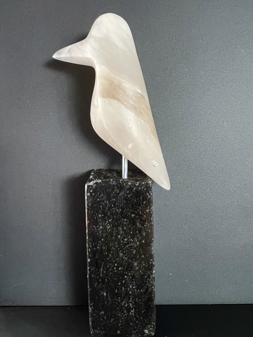 ijsvogeltje van albast 