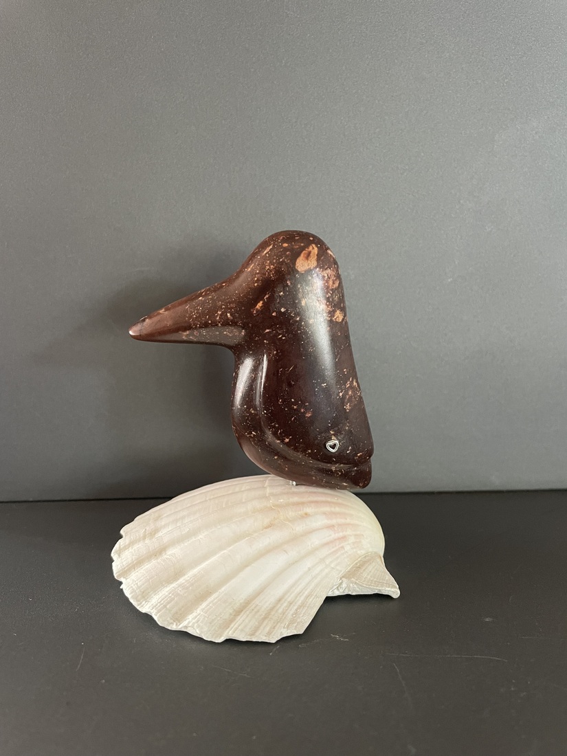 ijsvogeltje van rood serpentijn (2)