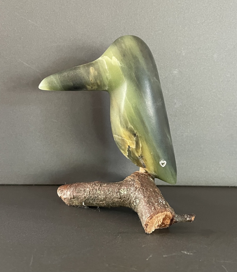 ijsvogeltje van Chinees speksteen (10) 
