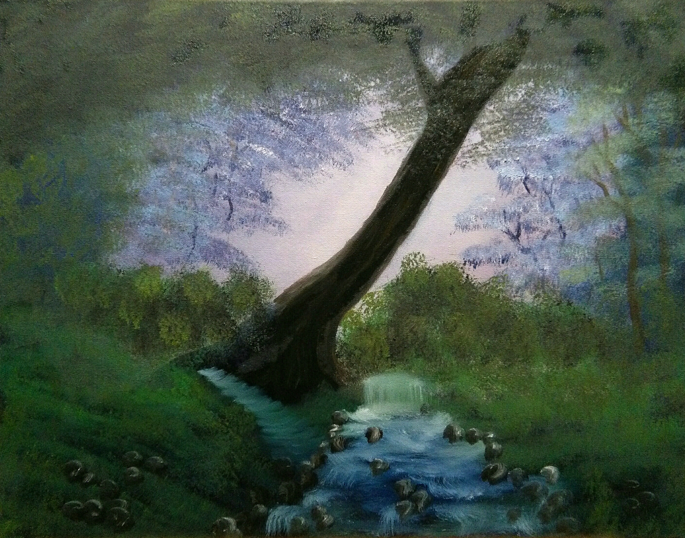 Riviertje onder de oude eik