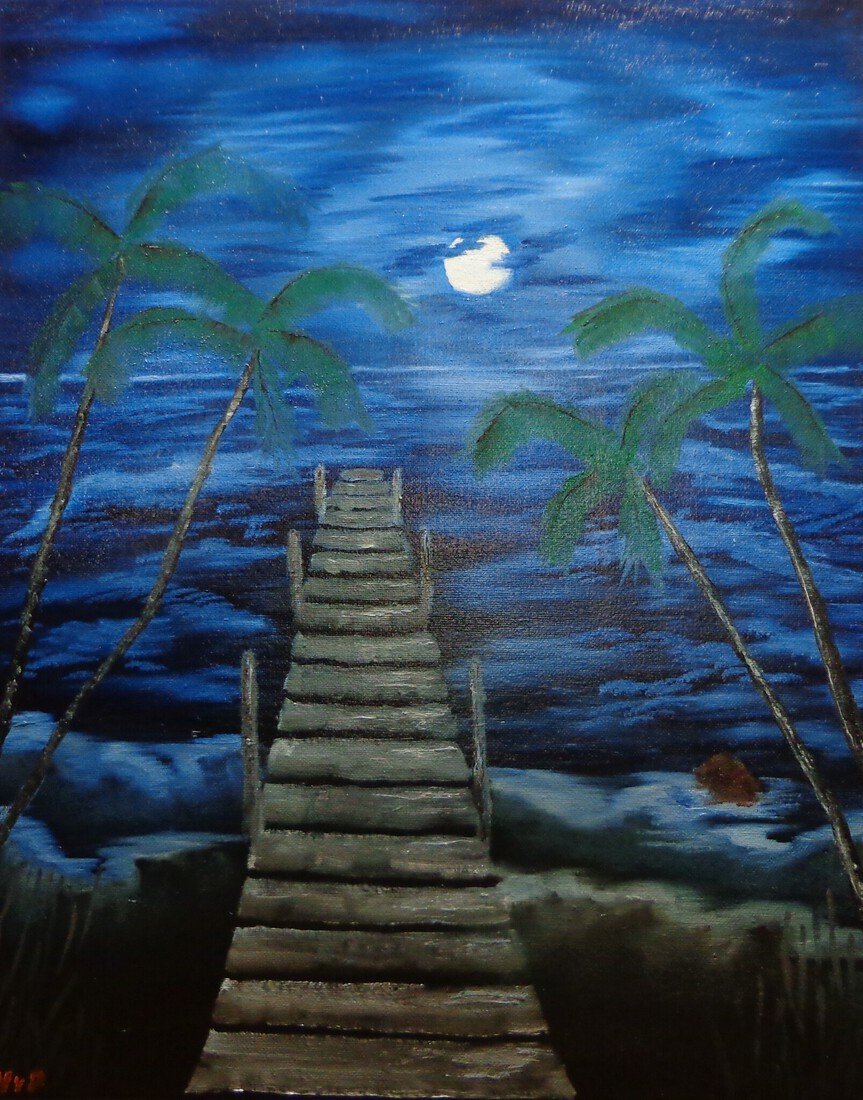 Houten aanlegsteiger naar 't paradijs