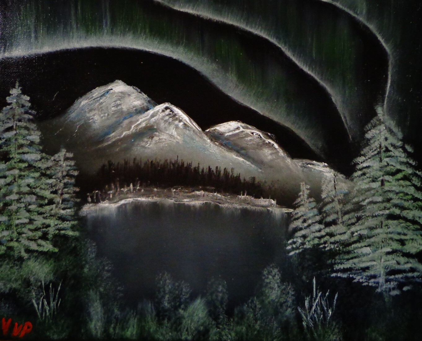 Noorderlicht boven 't meer