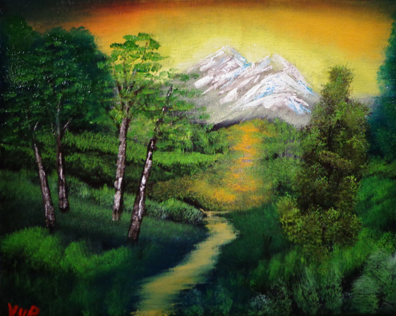 Zonsopgang in het groene land