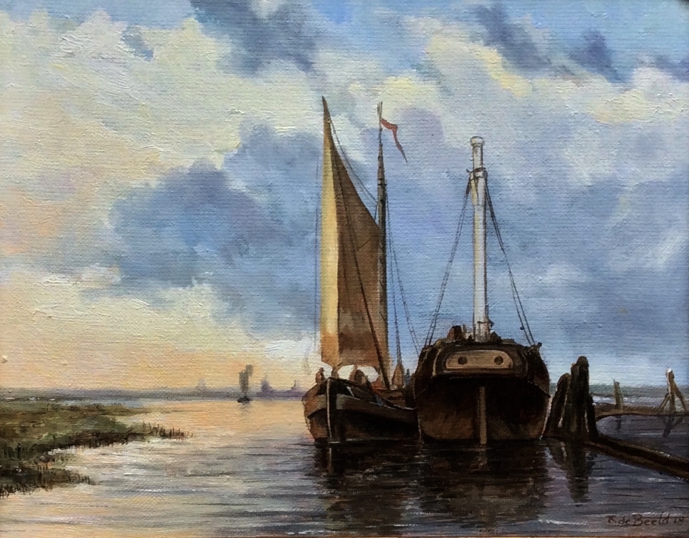 Kleine haven met boten