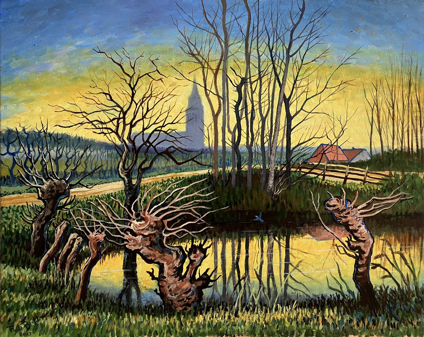 De ijsvogel, naar Vincent van Gogh.