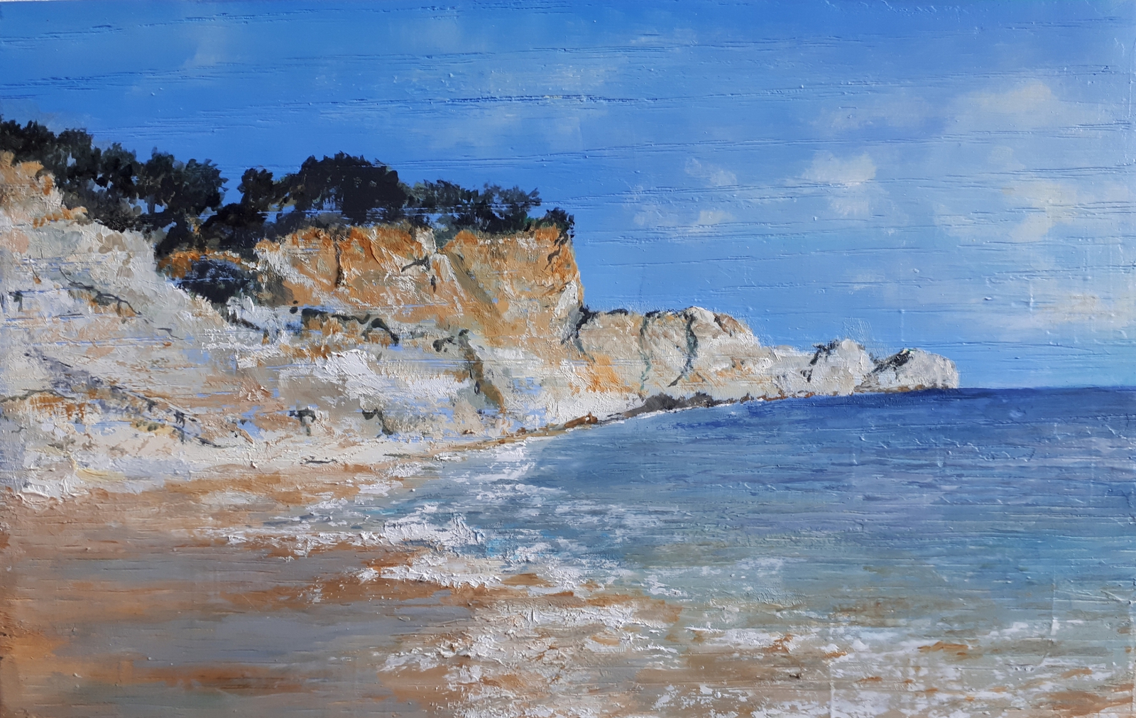 Strandgezicht Porto de Mos, Algarve.  