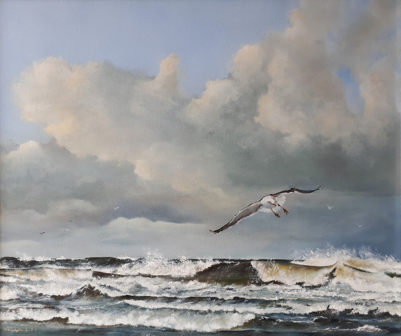 Zwevend boven de branding.  