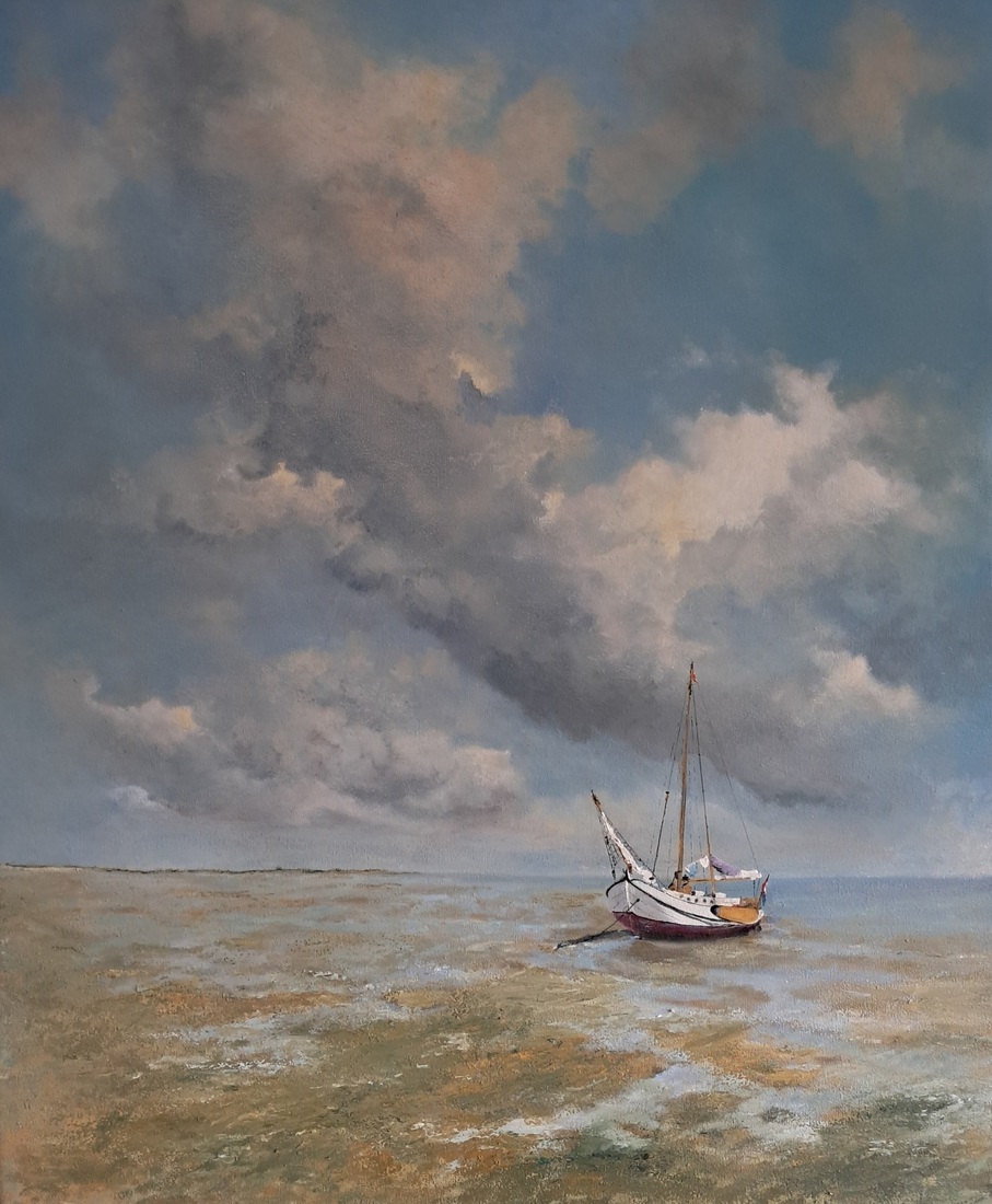 Drooggevallen op het wad