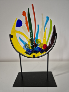 Abstracte werken van glasfusing