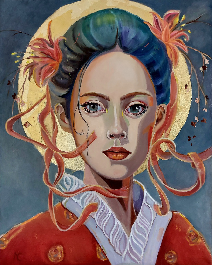 Meisje met linten in het haar