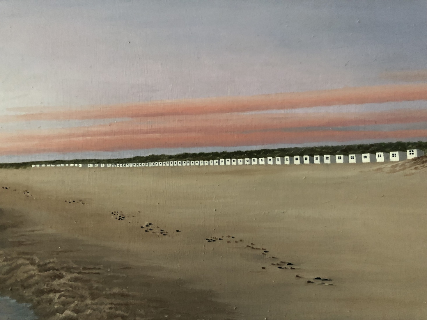 strand bij avondlicht