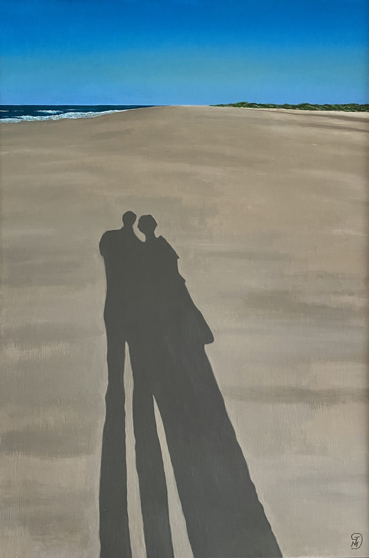 Schaduwen op het strand