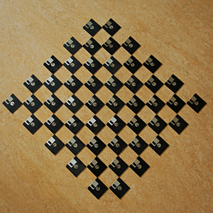 Figuren met oude floppy-disks