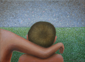 Olieverfschilderijen uit diverse cursussen, in de stijl van uiteenlopende 'voorbeelden'.