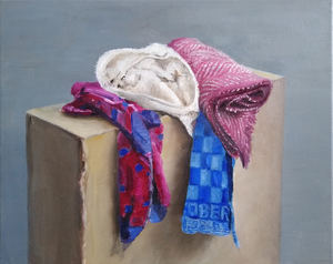 In my painting, I portray the ingredients of human exchange, emotion, reflection, and meaning