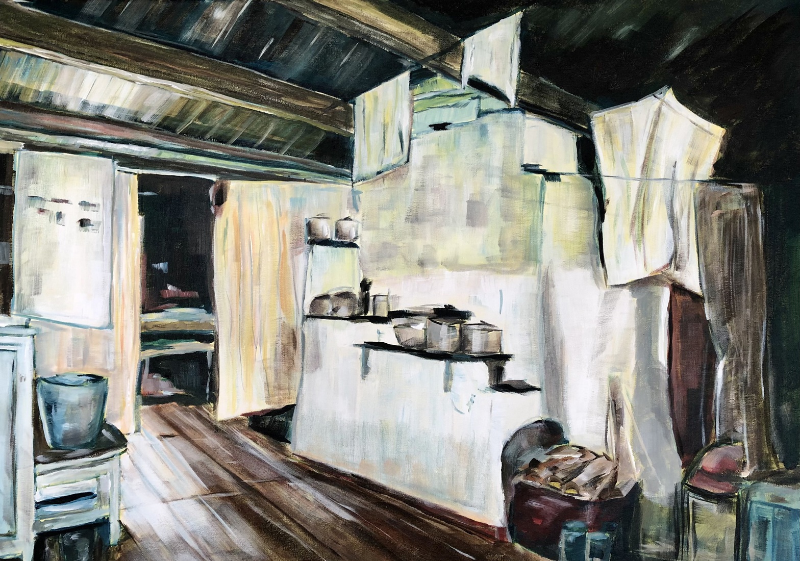 Interieur oude boerderij