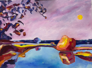 Impressionistische en kleurrijke landschappen geïnspireerd op de natuur die ik tijdens mijn wandel- en fietstochten ontdek. Favoriete plekken zijn het Reestdal, Limburgs landschap, Twente en de omgeving van Ommen.