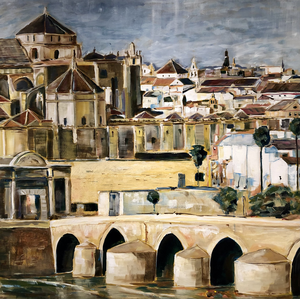 Een stad is eigenlijk een gecultiveerd landschap. Het samenspel van gebouwen, architectuur, natuur en mens blijft een boeiend onderwerp om te schilderen.