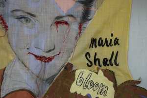 Werken rond het thema vrouw-zijn in al zijn aspecten. Soms zijn de werken uitgevoerd op hergebruikt huishoudtextiel.